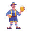 oktoberfest, festival, drink, beer, celebration, character 