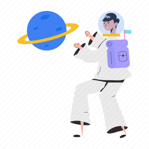 Cosmonaut, astronaut, space explorer, space person, space traveller illustration - Download on Iconfinder