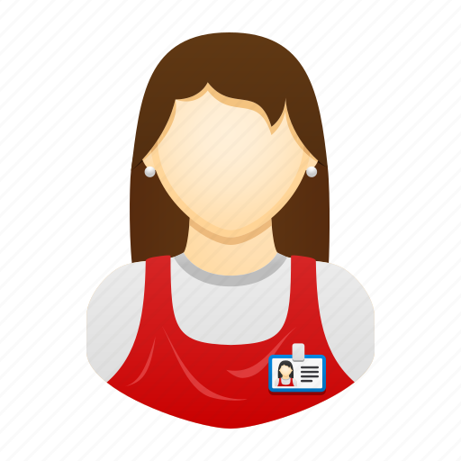 Apron, job, people, retail worker, shop assistant, woman, worker icon - Download on Iconfinder