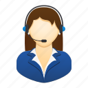 call center, customer service, customer support, headset, job, woman