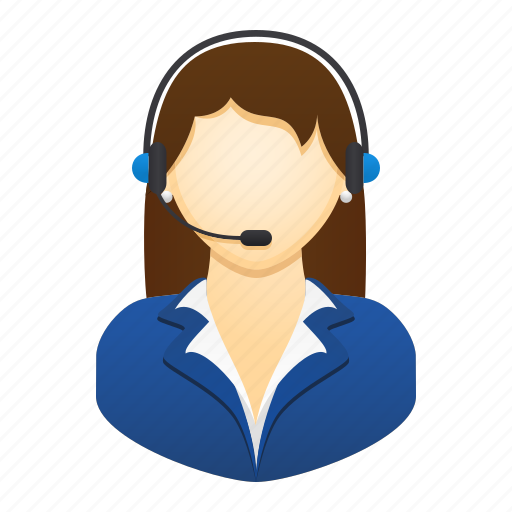 Call center, customer service, customer support, headset, job, woman icon - Download on Iconfinder