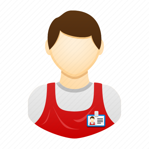 Apron, employee, employment, job, man, shop assistant, worker icon - Download on Iconfinder