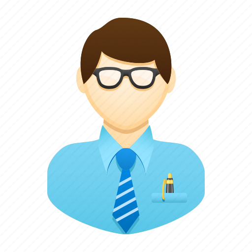 Accountant, banker, career, glasses, job, man, programmer icon - Download on Iconfinder