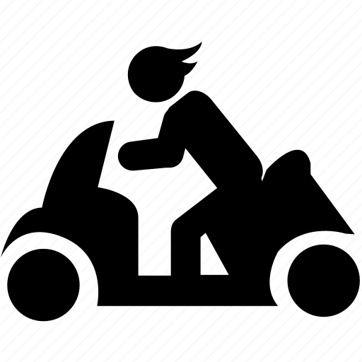 Bike, rider, silhouette, vespa icon - Download on Iconfinder