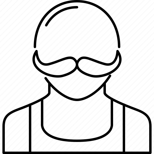 Bald, hairstyle, man, mustache, people, shirt, style icon - Download on Iconfinder