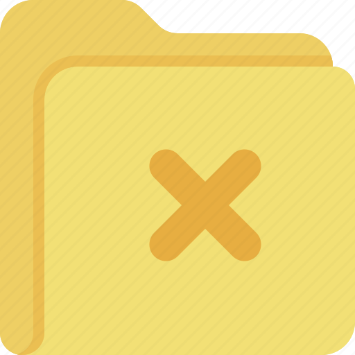 Folder, xmark, storage, deny, cancel icon - Download on Iconfinder