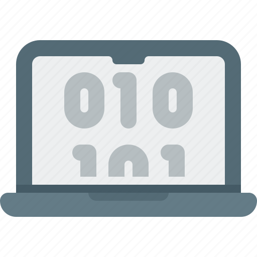 Laptop, binary, digital, internet, file icon - Download on Iconfinder
