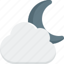 cloud, moon, weather, cloudy, space, night, forecast