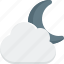 cloud, moon, weather, cloudy, space, night, forecast 