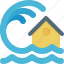 house, tsunami, home, building, weather 