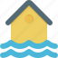house, water, home, building, weather 