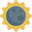 moon, over, sun, sunny, space, astronomy, weather 