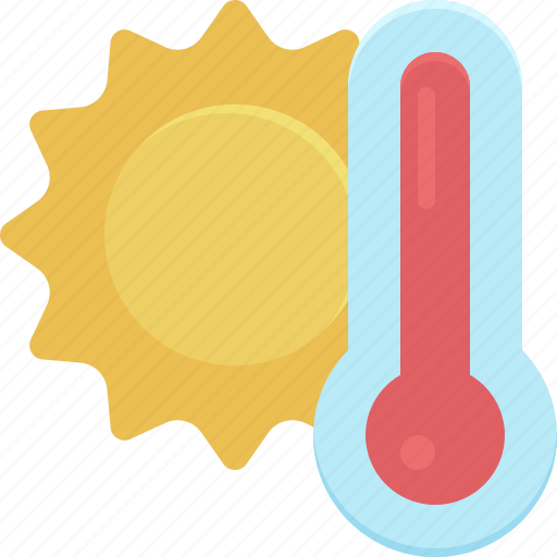 Temperature, sun, weather, thermometer, hot, sunny icon - Download on Iconfinder