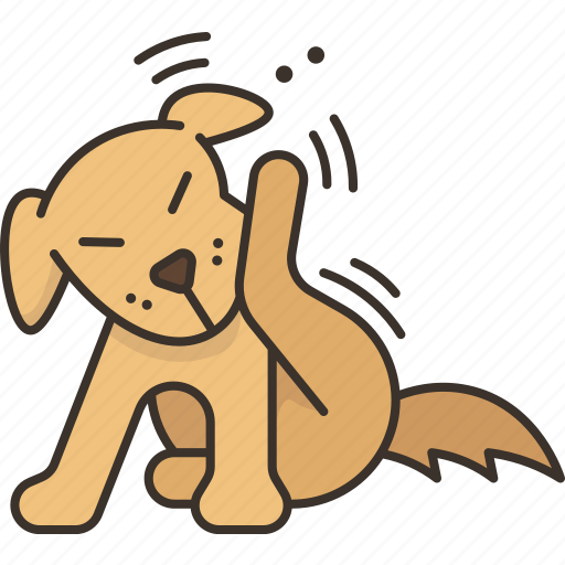 Dog, scratching, itch, pet, fur icon - Download on Iconfinder