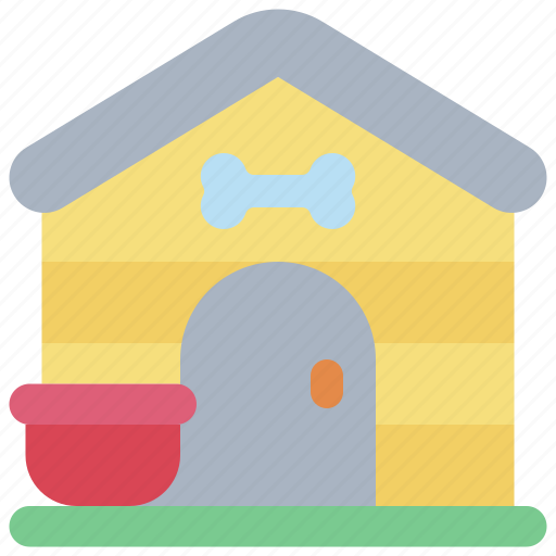 Kennel, dog, house, pet, shelter, wooden, bone icon - Download on Iconfinder