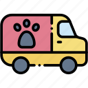 truck, pet, van, animals, transportation, mobile