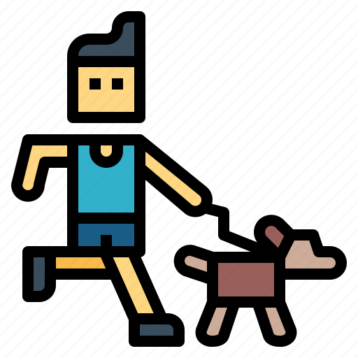 Dog, exercise, people, pets, the, walk icon - Download on Iconfinder
