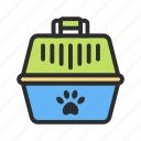 basket, cart, cat, dog, pet, shop 