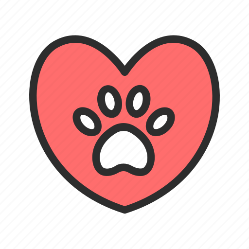 Heart, love, paw, pet, shop icon - Download on Iconfinder