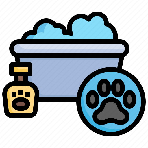 Pet, shop, filloutline, cleaning, grooming, bath, tub icon - Download on Iconfinder