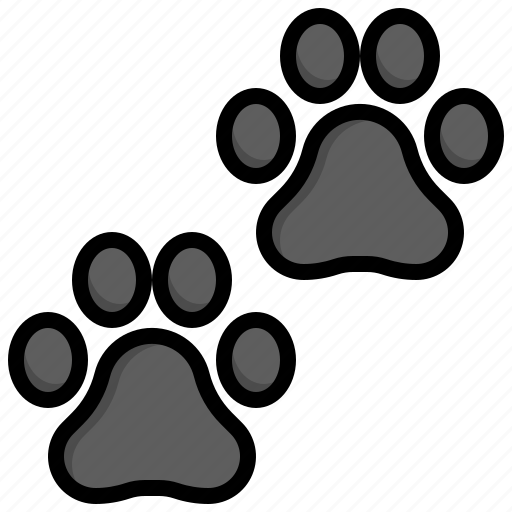 Pet, shop, filloutline, paw, print, paws, footprint icon - Download on Iconfinder