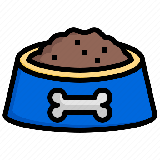 Pet, shop, filloutline, bowl, food, pets, and icon - Download on Iconfinder