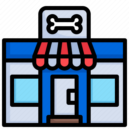 Pet, shop, filloutline, pets, architecture, and, city icon - Download on Iconfinder