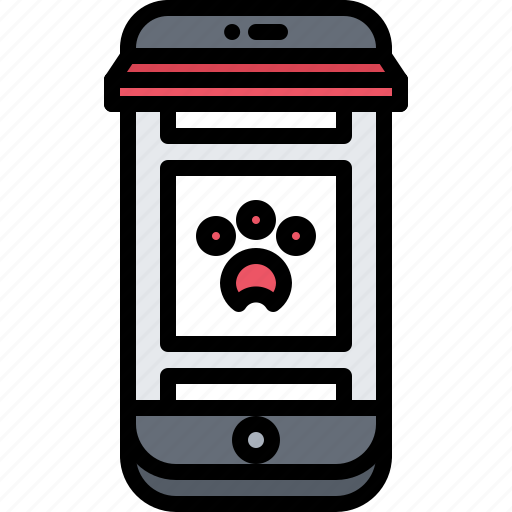 Paw, app, smartphone, pet, shop icon - Download on Iconfinder