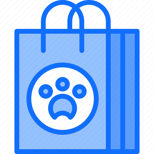 Bag, shopping, paw, pet, shop icon - Download on Iconfinder