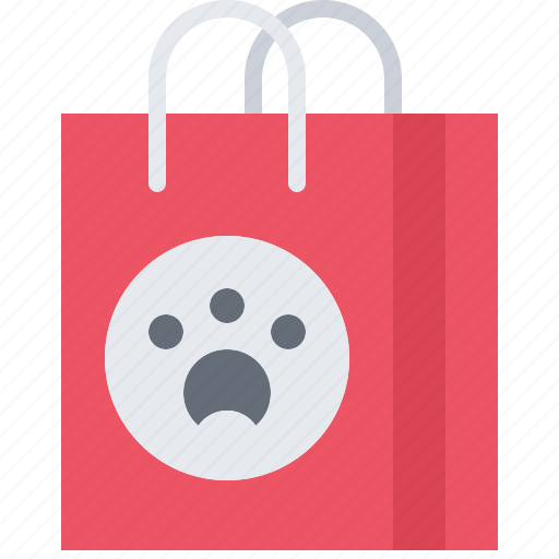 Bag, shopping, paw, pet, shop icon - Download on Iconfinder