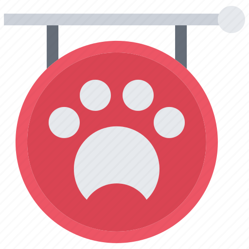 Paw, signboard, pet, shop icon - Download on Iconfinder