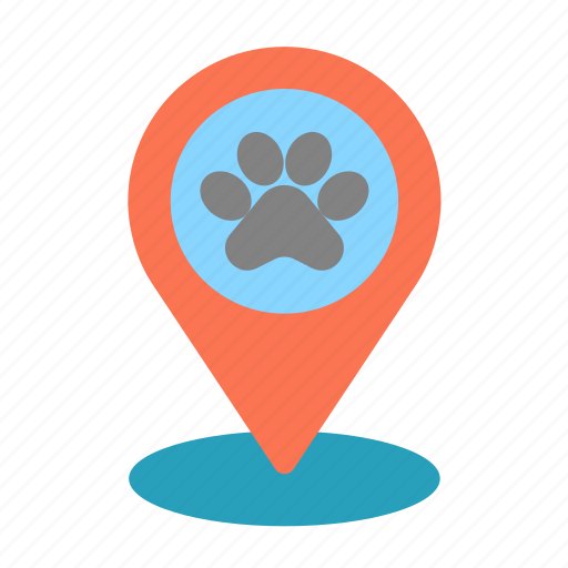 Gps, map, pet, pin, location, pet shop, veterinary icon - Download on Iconfinder