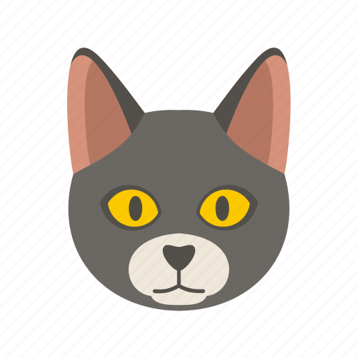 Animal, cartoon, cat, character, cute, head, kitten icon - Download on Iconfinder