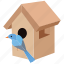 bird, birdhouse, box, house, nest, nest box 