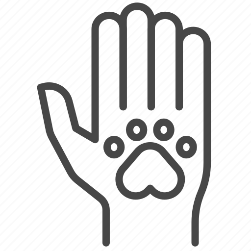 Pet, therapy, therapist, animal, assisted, hand, paw icon - Download on Iconfinder