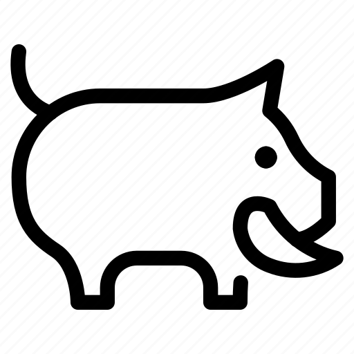 Animals, boar, body, mammal, pets, pig, tusk icon - Download on Iconfinder