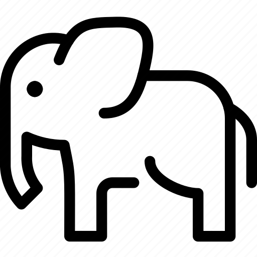 Animals, elephant, mammal, pets, side, trunk icon - Download on Iconfinder