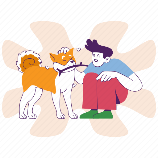 Shiba, shiba inu, animal, dog, pet, puppy, love illustration - Download on Iconfinder