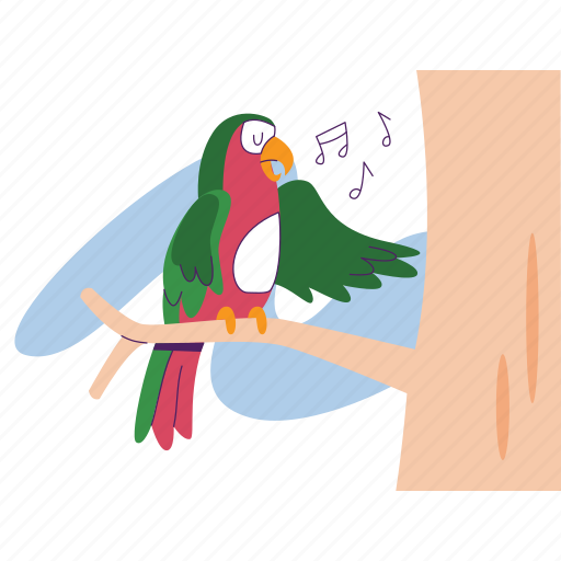 Bird, animal, singing, pet, tweet, home, domesticated animal illustration - Download on Iconfinder