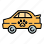 pet, car, taxi 