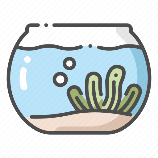 Bowl, bubble, fish, glass, seaweed, tank, water icon - Download on Iconfinder
