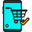 shopping, cart, online, ecommerce, mobile, smartphone 