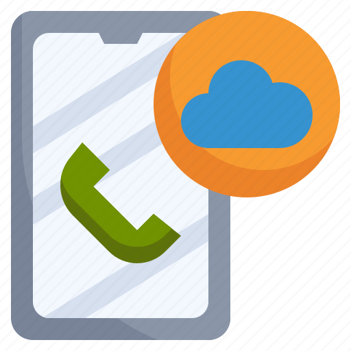 Cloud, telephone, phone, receiver, communications, software icon - Download on Iconfinder