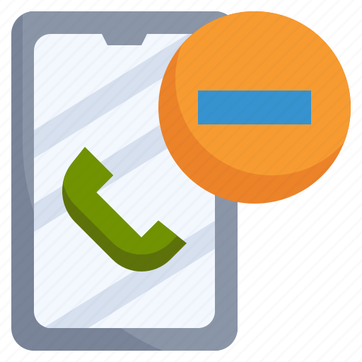 Delete, telephone, phone, receiver, communications, remove icon - Download on Iconfinder