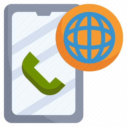 Internet, telephone, phone, receiver, communications, wold icon - Download on Iconfinder