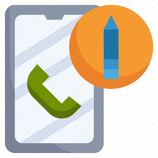 Pencil, telephone, phone, receiver, communications, draw icon - Download on Iconfinder