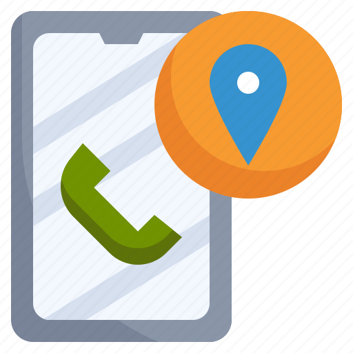 Pin, telephone, phone, receiver, communications, location icon - Download on Iconfinder