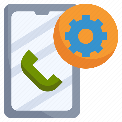 Setting, telephone, phone, receiver, communications, gear icon - Download on Iconfinder
