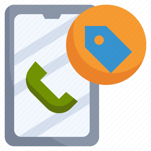 Tag, telephone, phone, receiver, communications, label icon - Download on Iconfinder