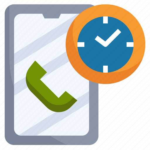 Time, telephone, phone, receiver, communications, clock icon - Download on Iconfinder